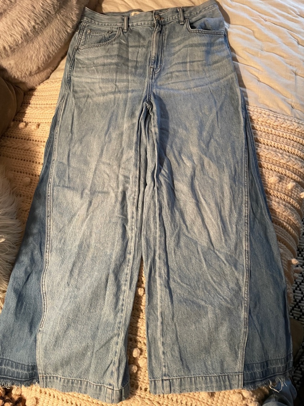 Women’s Light Blue Super Wide Leg Jeans